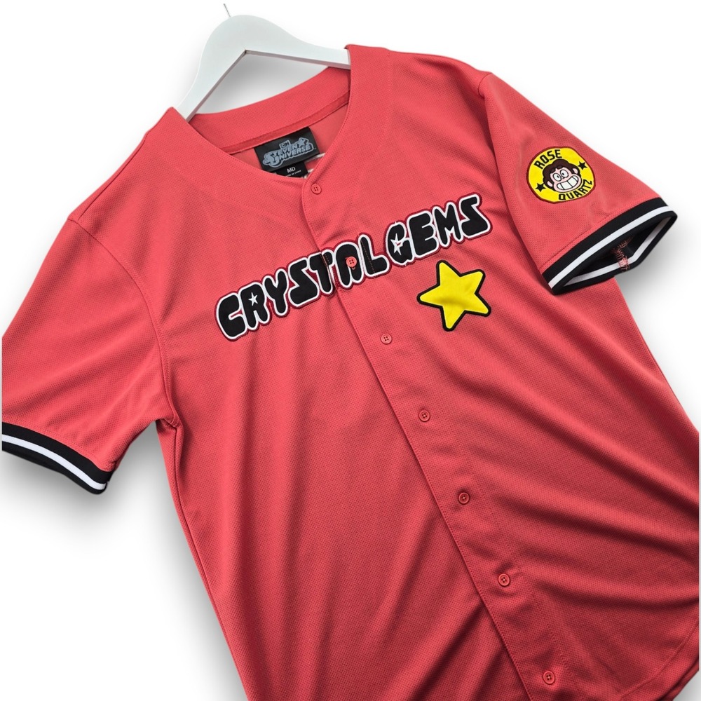 BoxLunch Steven Universe Crystal Gems Baseball Jersey Mens Medium Pink Polyester